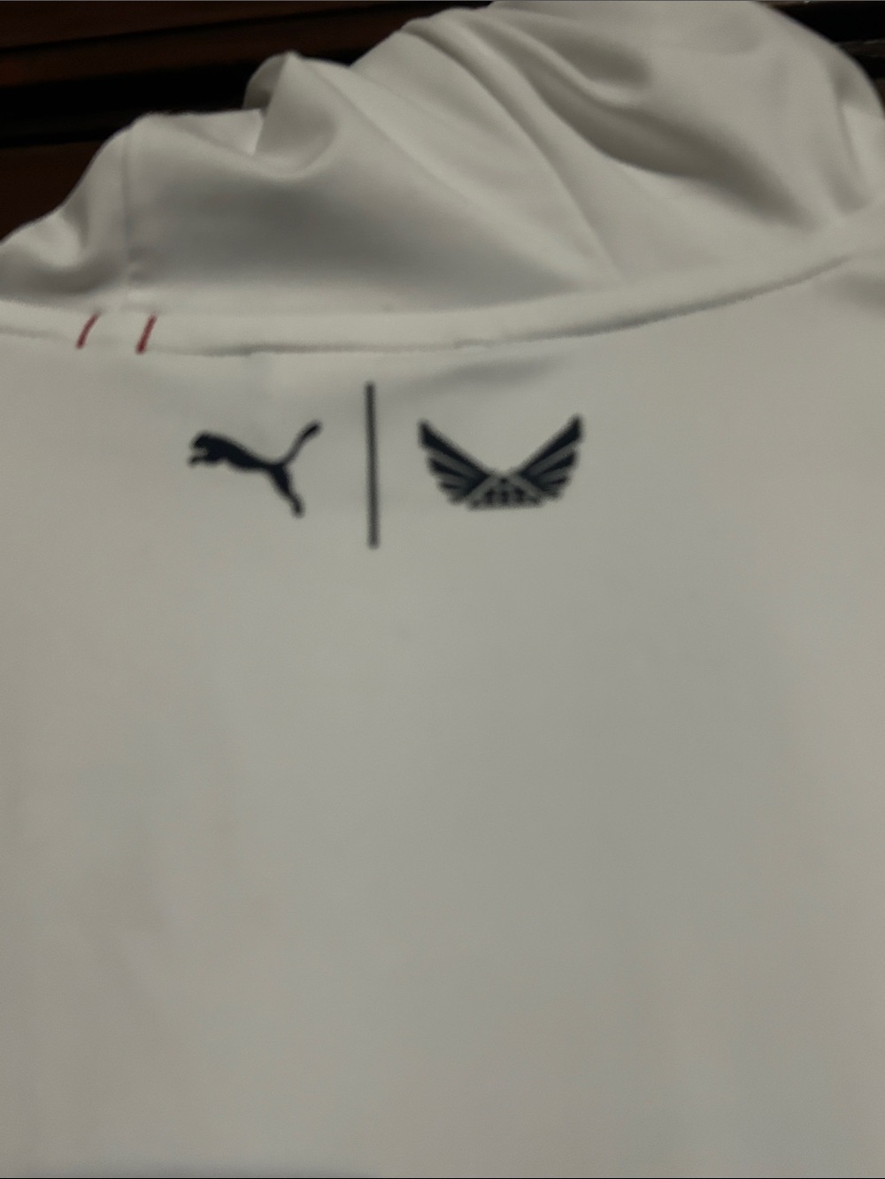 Puma White Hoodie with American Flag Graphic - Picture 9 of 12